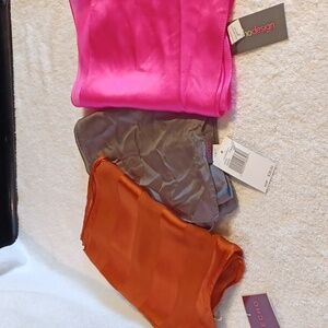 Echo Design 100 percent silk scarves 3 new scarves 10x58 inches